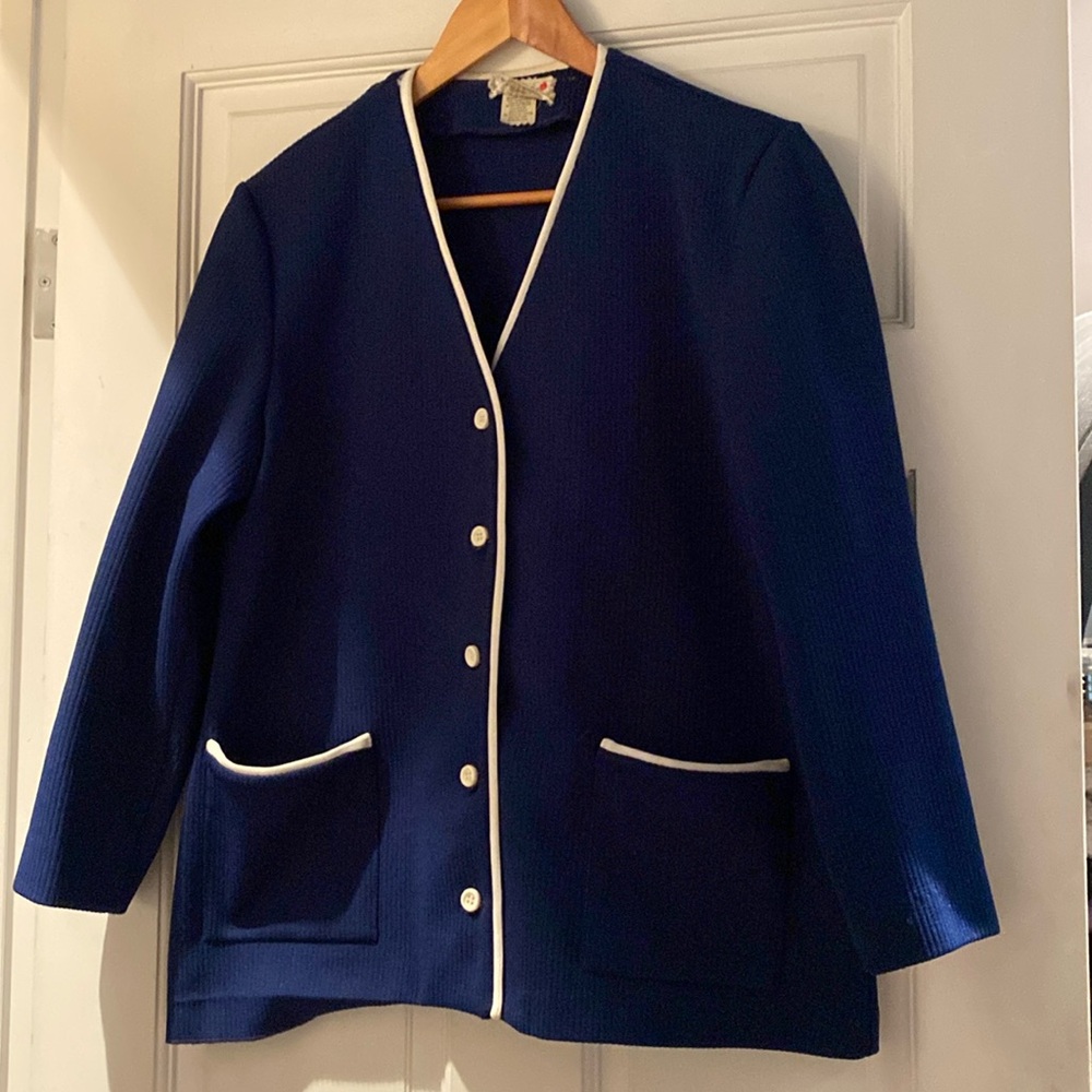 Vintage Navy Cardigan